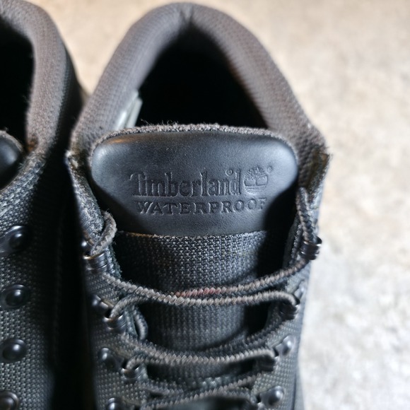 Timberland Campsite Mens Size 8 Triple Black Waterproof Leather Chukka Boots
